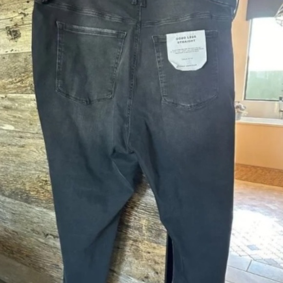 GOOD AMERICAN Good Legs Straight Jeans Black 255 High Rise Size 28–32 - Picture 8 of 10